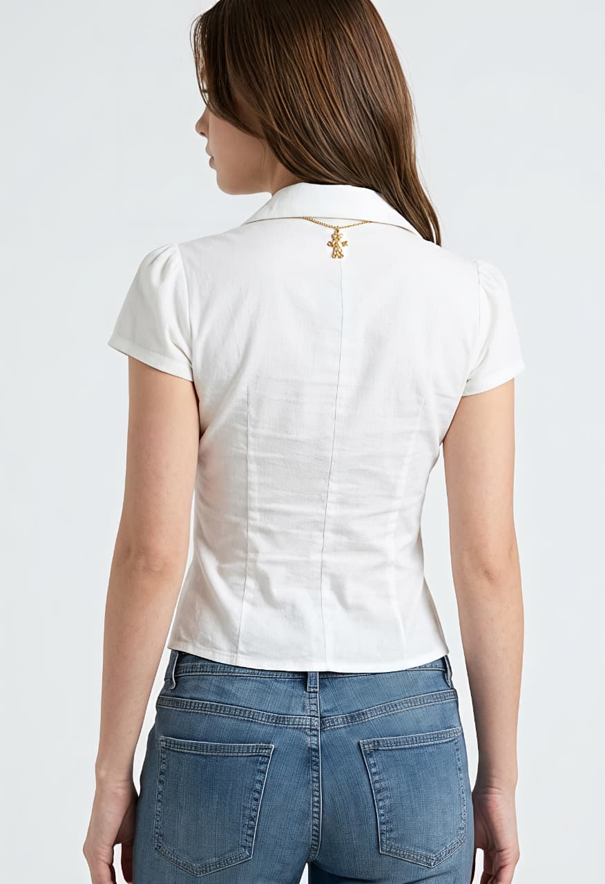 Women's Tailored Pintuck Button-Down Shirt