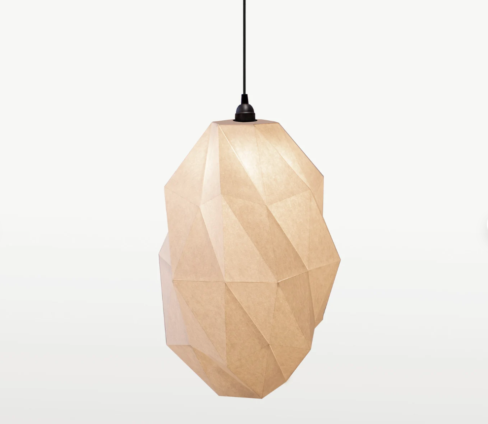 DIY Origami Lamp Shade, Geometric Paper Lampshade, Printable Pdf, Geometric Pendant Lighting, Boho