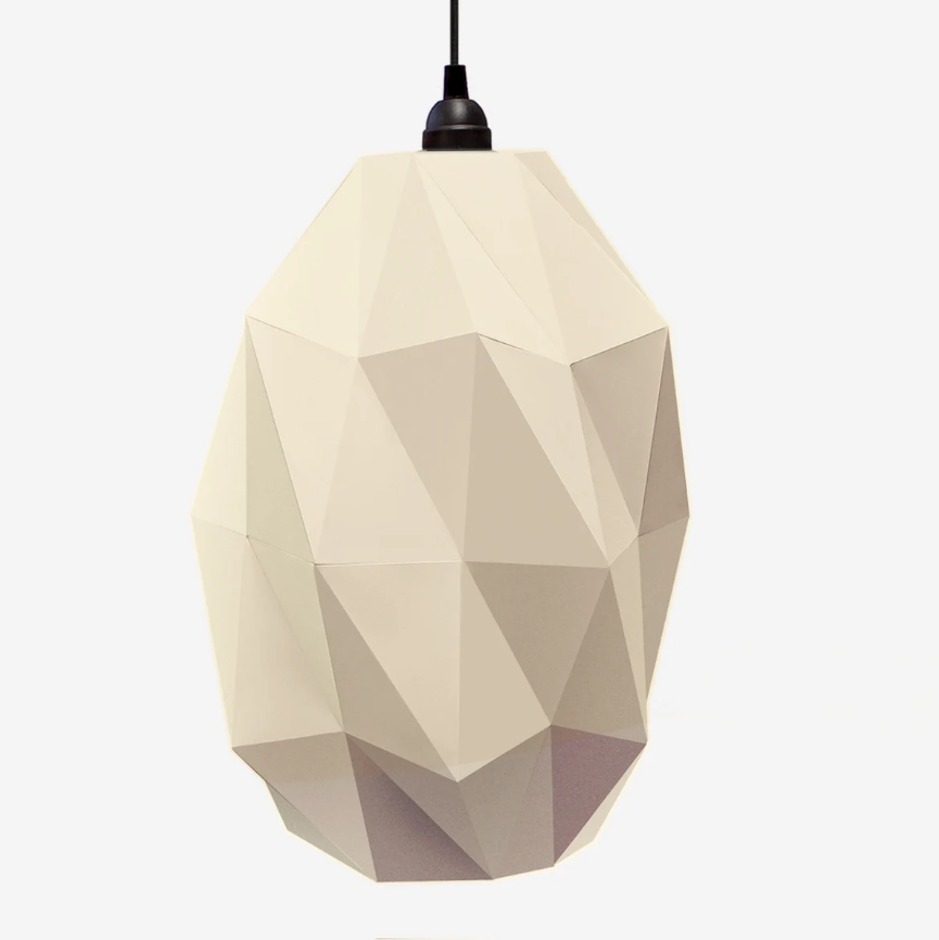 DIY Origami Lamp Shade, Geometric Paper Lampshade, Printable Pdf, Geometric Pendant Lighting, Boho