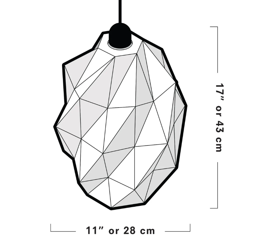 DIY Origami Lamp Shade, Geometric Paper Lampshade, Printable Pdf, Geometric Pendant Lighting, Boho