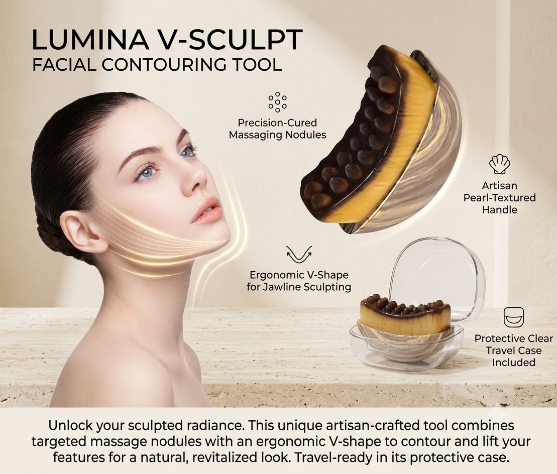 Facial Sculpting Massage Brush for Jawline Contouring & Lymphatic Drainage